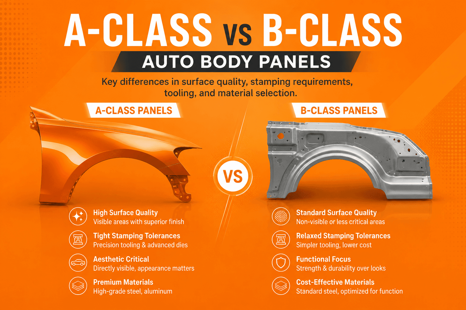 What Is the Difference Between A-Class and B-Class Automotive Body Panels?